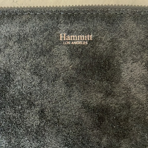 Hammitt “Richard” Large Black Suede Wristlet - Picture 4 of 11